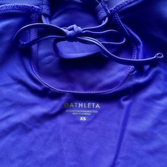 NWT ATHLETA TRIANGLE TANKINI TOP Blue - Picture 4 of 8